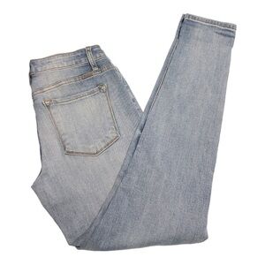 KANCAN USA Estilo 5 Pocket
Button Fly Mid Rise
Distressed Denim Jeans Size 3/25